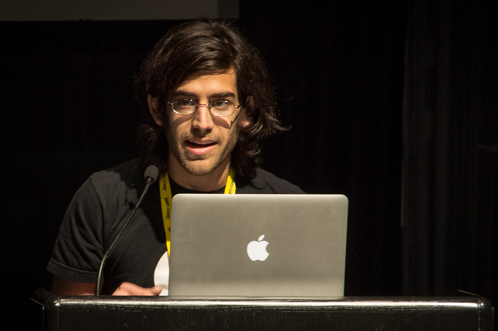 Image of Aaron Swartz at the Freedom to Connect Conference