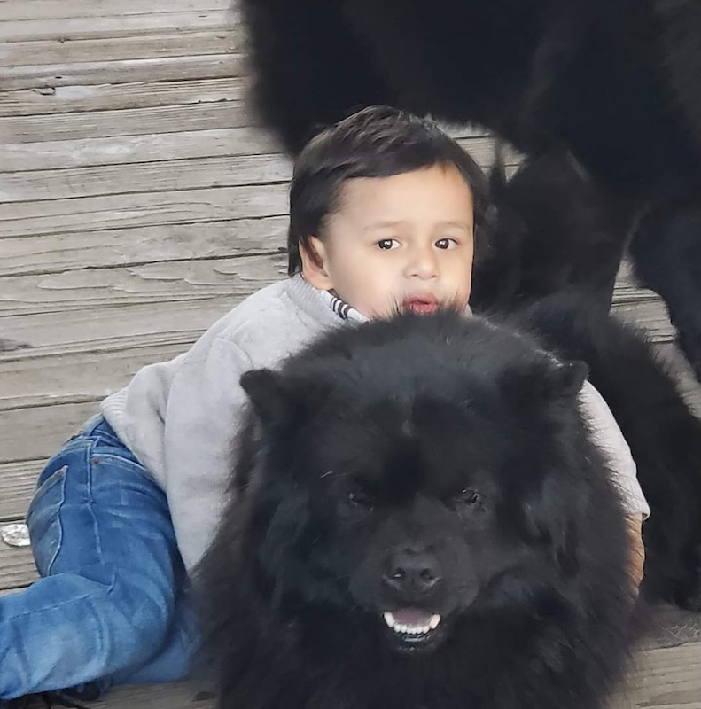 Gogi protecting Mateo