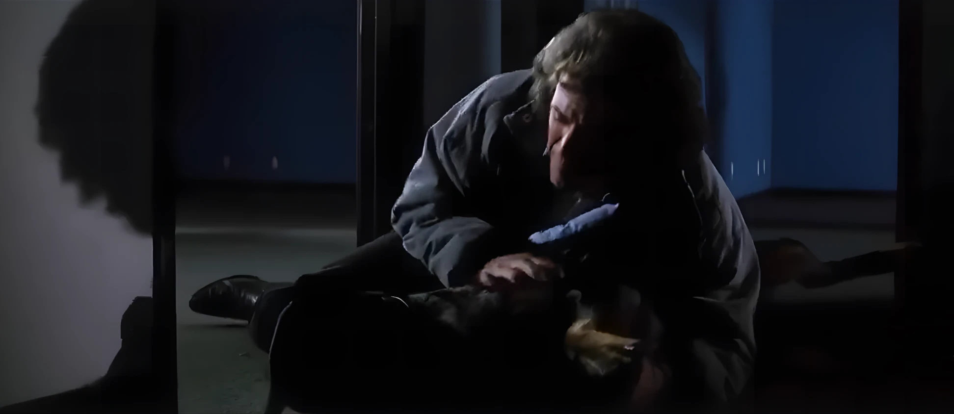 Actor Cuddleing Rottweiler