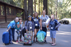 campers arriving for camp