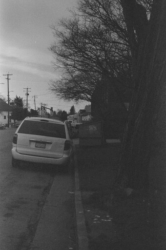 looking down the street