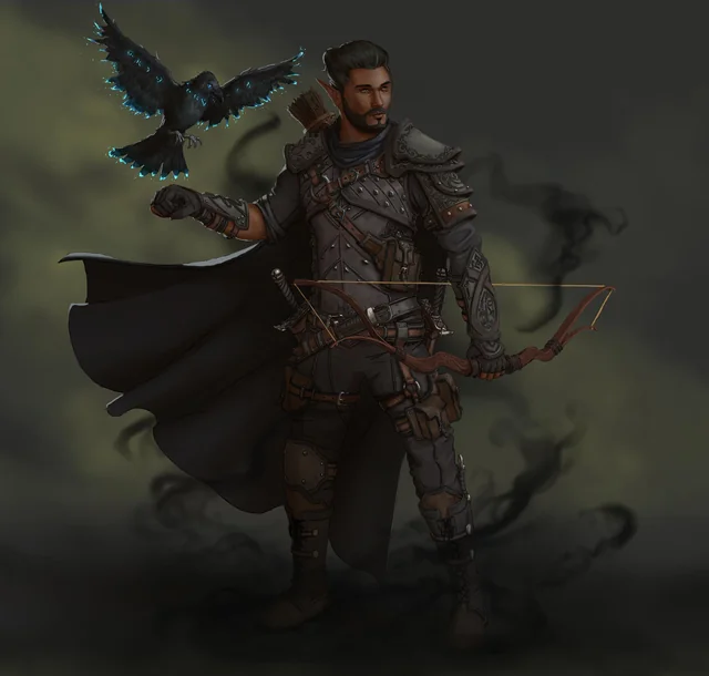 Gloomstalker Ranger, via /u/Drizoll on https://www.reddit.com/r/DnD/comments/125pbn8/art_comm_dalyor_gloom_stalker_ranger/
