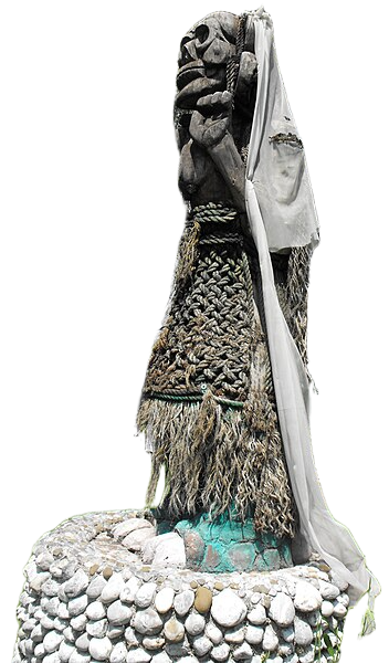 Statue of La Llorona in Xochimilco, Mexico