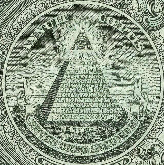 all seeing eye motif from dollarbill