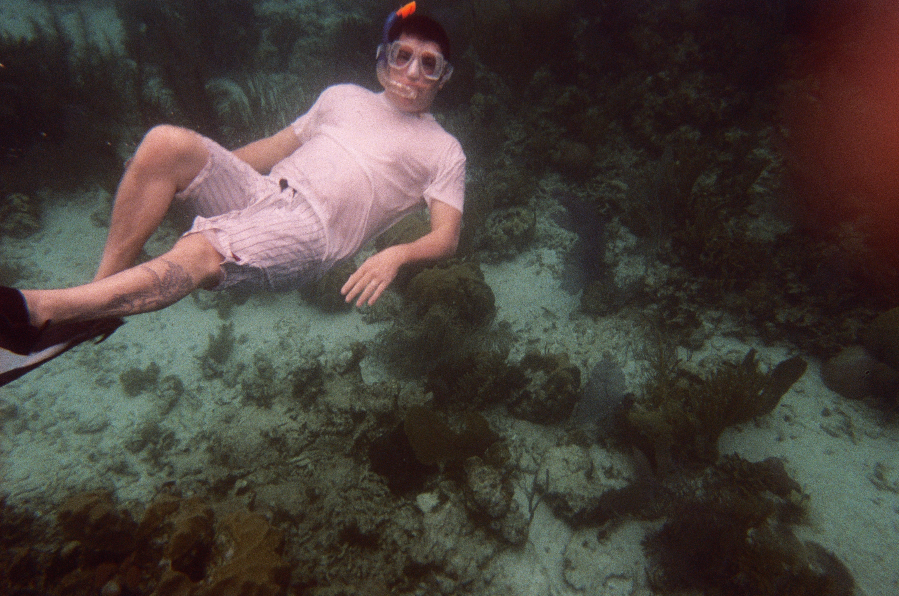 Me snorkeling at the Belizean Barrier Reef.