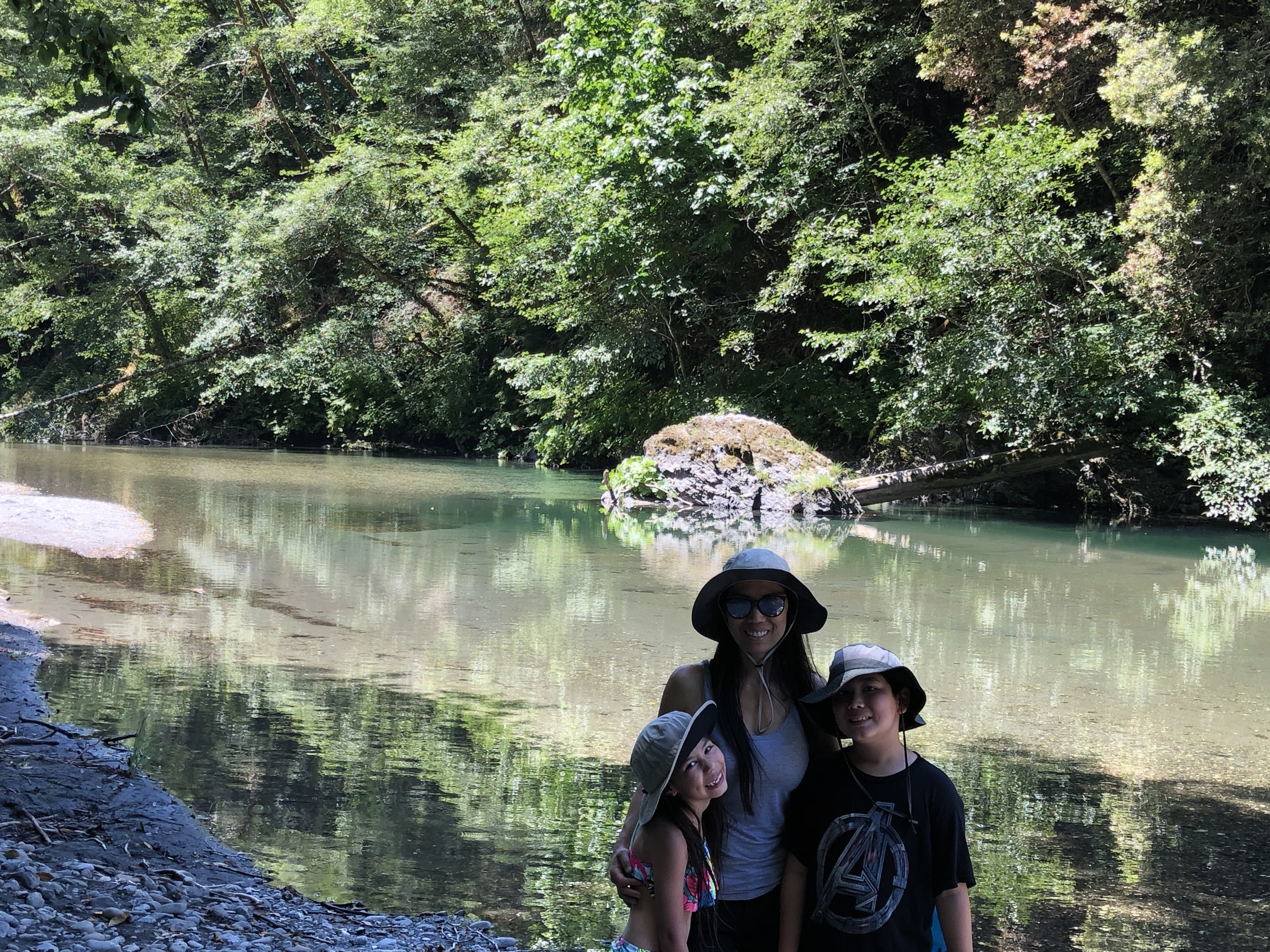 My Family next to Redwood Creek.