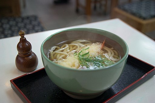 Udon with toppings