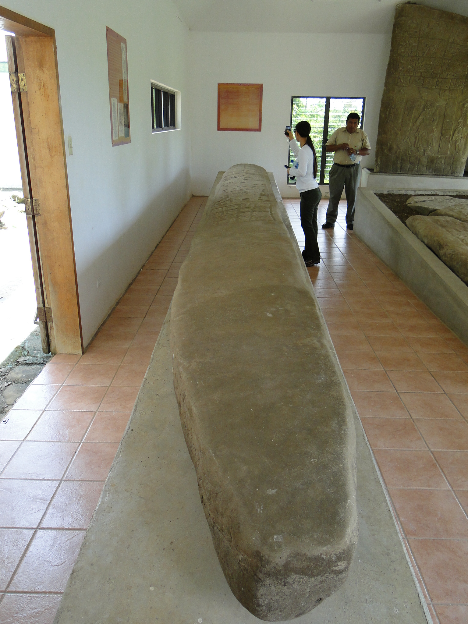 The largest Mayan stele in Belize.