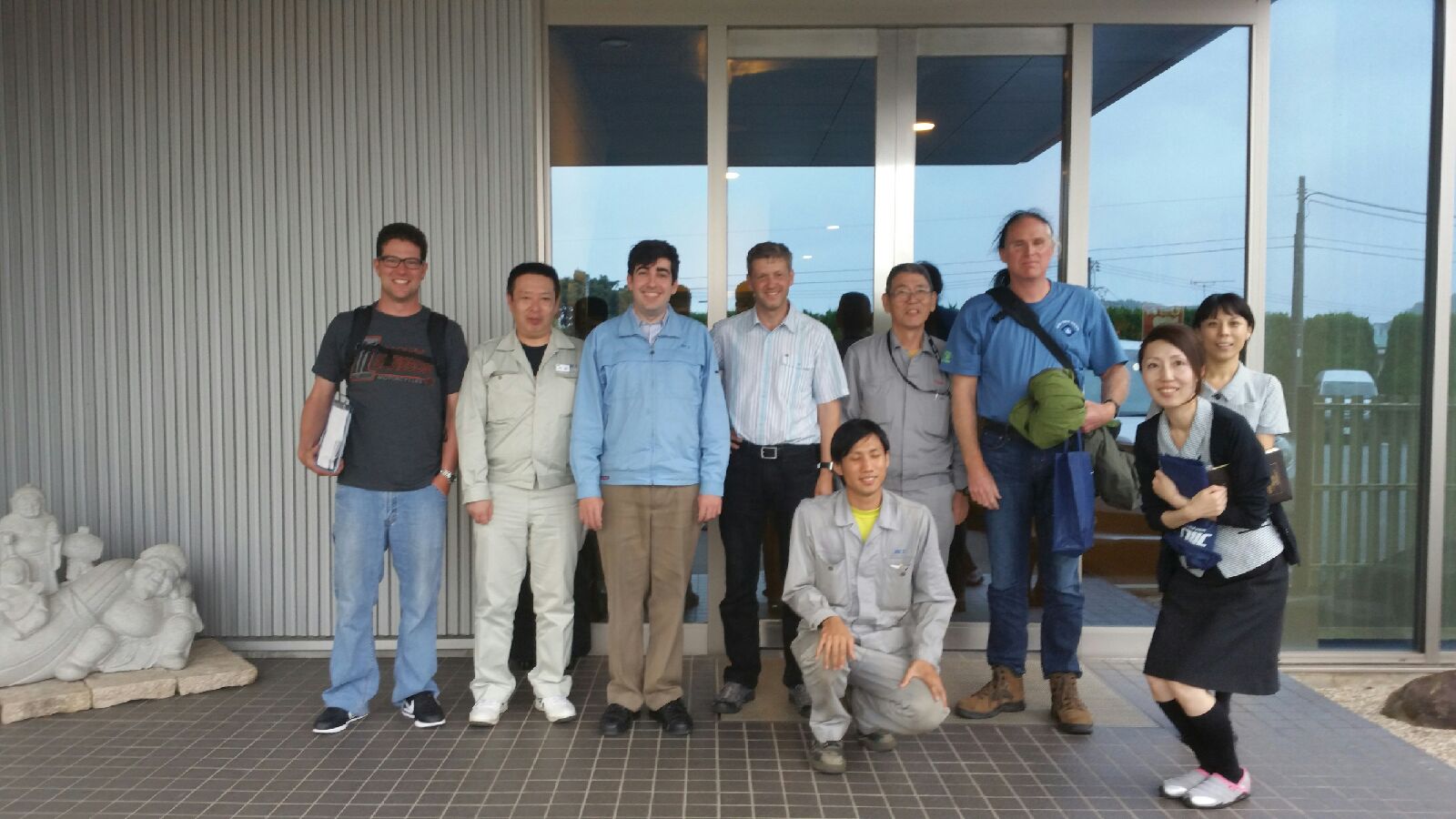 Myself, my coworker Jeff, who I traveled to Japan with, and some of the workers from JRCS.