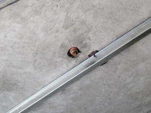 Fire sprinkler Head through concrete ceiling