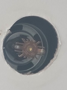 Fire sprinkler Head through concrete ceiling