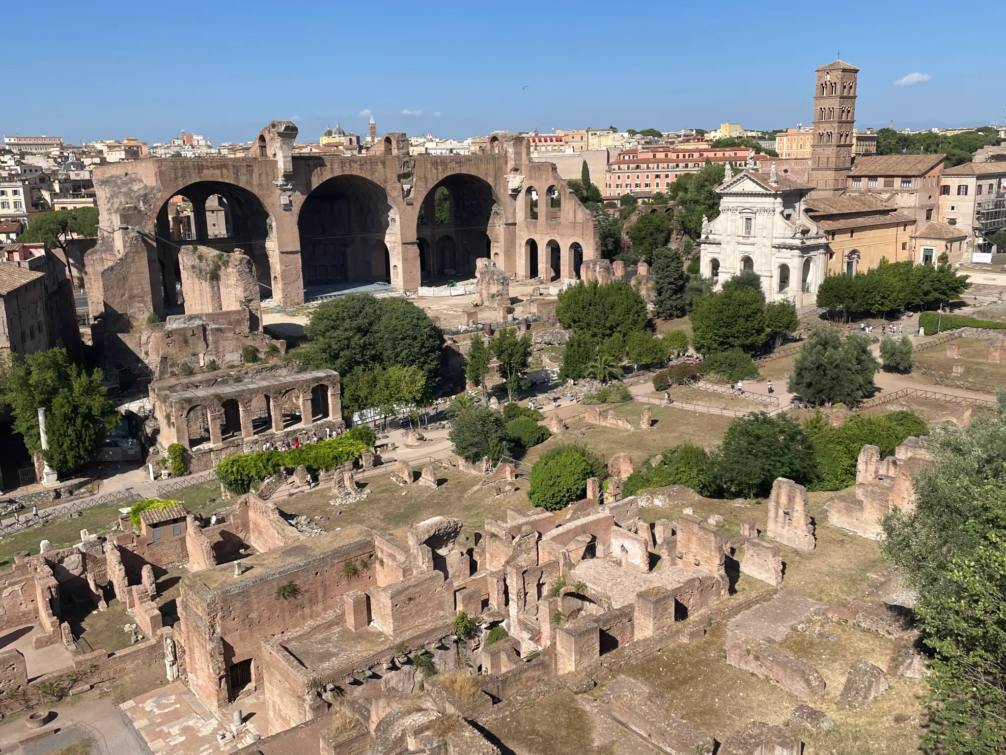Overview of the Roman Forum ruins