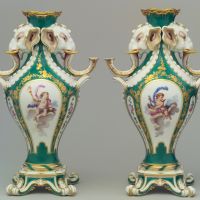 Pair of elephant-head vases (vases à tête d'éléphant) by Jean-Claude Duplessis