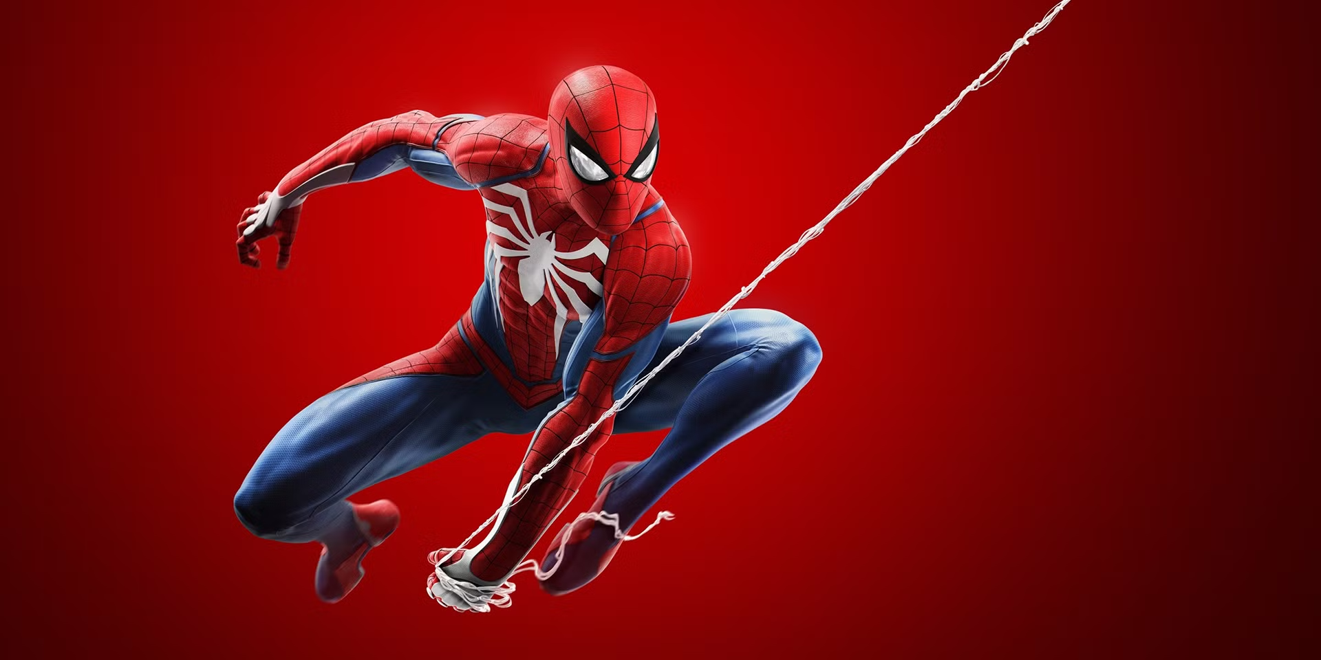 Spider-Man swinging